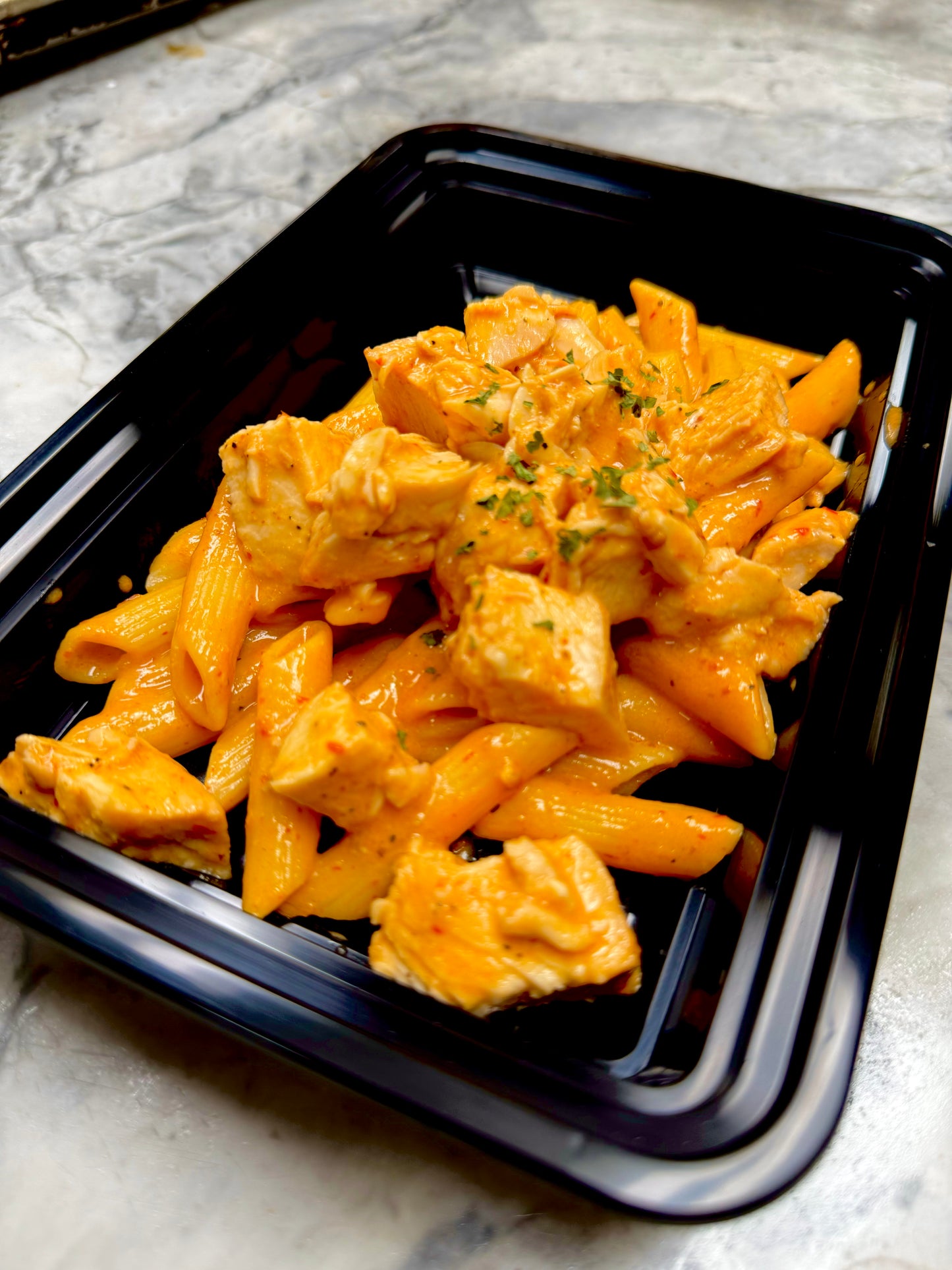 Creamy Chipotle Chicken Pasta meal prep | Fit Foodie Meals San Antonio