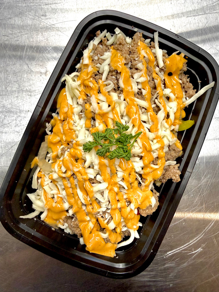 Philly Cheesesteak Pasta w/Rotini, Peppers & Onions